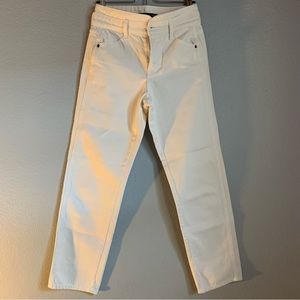 Veronica Beard Cream High Rise Straight Jeans Size 24